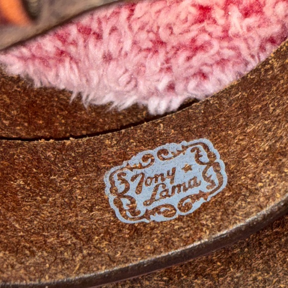 VINTAGE TONY LAMA Belt 38 Brown Cowhide leather Western Cowboy Rodeo - Picture 4 of 10